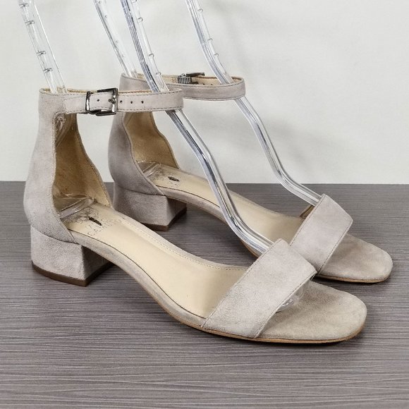 Vince Camuto Sasseta Sandal, Bone Suede, Womens Size 7.5 M / 37.5 - Picture 1 of 12